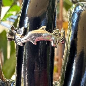 Silver Dolphin Ring for Fish Enthusiasts